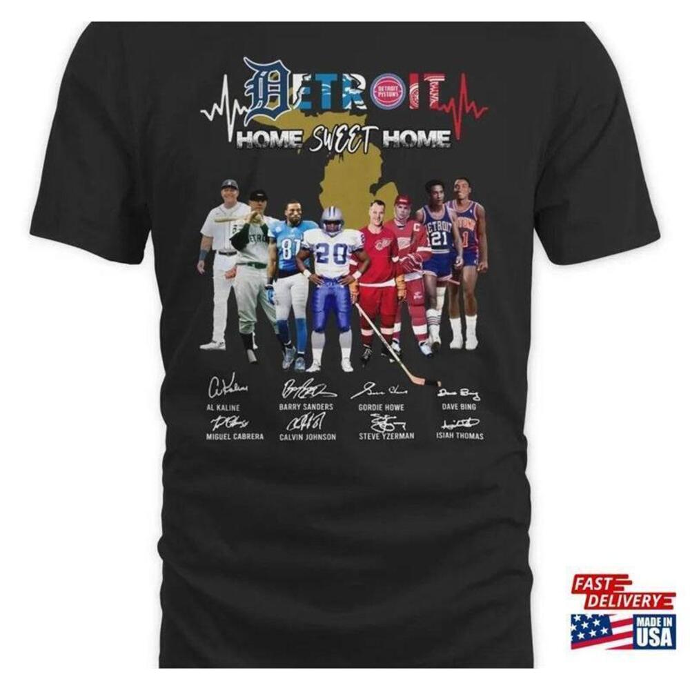 Detroit Home Sweet Legend Team Logo 2023 Tshirt